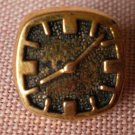 Clock Button Gold Square Small Plastic Lot 7 Watch Sewing Crafts