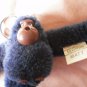Kipling Monkey Key chain Tag Matt Dark Blue keychain