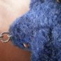 Kipling Monkey Key chain Tag Matt Dark Blue keychain