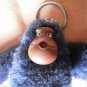 Kipling Monkey Key chain Tag Matt Dark Blue keychain