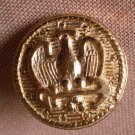 Sewing Button Round Eagle Arrow Button Gold 1.9cm Self Shank Lot 4