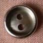 Sewing Button Round Plain Silver 2-hole Metal 12mm Lot 5