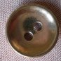 Sewing Button Round Plain Gold 2-hole Metal 15mm Lot 6