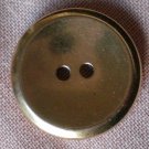 Sewing Button Round Plain Gold 2-hole Metal 23mm Lot 5