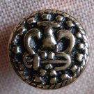 Sewing Button Round Eagle Arrow Button Gold Black 1.2cm Self Shank Lot 7