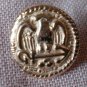 Sewing Button Round Eagle Arrow Button Gold 1.3cm Self Shank Lot 6
