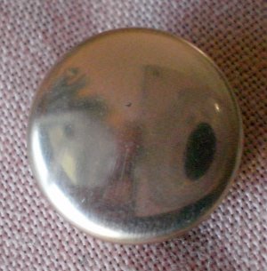 Sewing Button Round Plain Gold Self Shank Metal 16mm Lot 6
