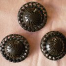 Large Brown Buttons Swirl Round Vintage Plastic Pinwheel