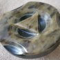 Large Tortoise Shell Brown on Black Art Deco Button Metal Shank