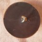 Large Plastic Button Geometric Brown Art Deco 3.3cm metal shank Carved