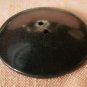 Large Plastic  Button Gray 2-hole Concave Vintage Carved