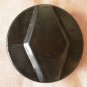 Large Plastic Button Geometric Black Art Deco Metal Shank