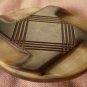 Large Plastic Button Brown Beige Art Deco Pinwheel Metal Shank