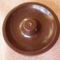 Large Plastic Button Brown Self Shank Plain Vintage Round 3.7cm