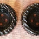 Large Plastic Button Black 4-hole Tires 31mm 12mm thick Lot 2