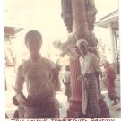 Vintage Photograph Burma Woman Holding Temple Gift Rangoon 1968 Myanmar