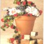 Anne Geddes Postcard 1995 Baby 605-022 Bunny Rabbit in Flower pot 4x6