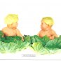 Anne Geddes Postcard 1995 605-024 Baby Cabbage 4x6