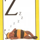 Anne Geddes Postcard 1995 605-079 Z is for zzzz Bumblebee Sleeping Baby 4x6