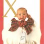 Anne Geddes Postcard 1995 605-077 X is for Xmas Baby 4x6
