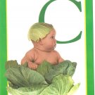 Anne Geddes Postcard 1995 605-056 C is for Cabbage Baby 4x6