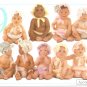 Anne Geddes Postcard 1995 605-088 9 Bonnet Baby 4x6
