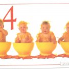 Anne Geddes Postcard 1995 605-083 4 Duckling Baby 4x6