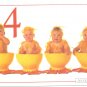 Anne Geddes Postcard 1995 605-083 4 Duckling Baby 4x6