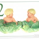 Anne Geddes Postcard 1995 605-081 2 Cabbage Baby 4x6