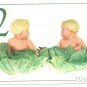 Anne Geddes Postcard 1995 605-081 2 Cabbage Baby 4x6