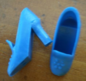 Barbie Blue Pilgrim Shoes Pumps Vintage Doll