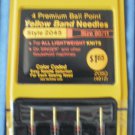 Singer Premium Ball Point Yellow Band Needles 2045 80/11 2080 4812 NOS