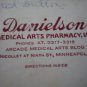 Prescription Box Vintage Danielson Medical Arts Pharmacy Minneapolis 1943