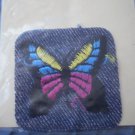 Iron On Patch Butterfly Denim Designer Fabrics NOS