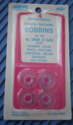 Penn Sewing Machine Bobbins 2086 Transparent Plastic Singer 15 NOS Vintage