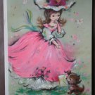 Friendship Card Coronation Collection Vintage Greeting 75605 Stationery Girl Dog Puppy