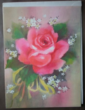 Congratulations Card Coronation Collection Vintage Greeting 75704 Stationery Rose Flower