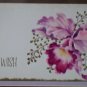 Belated Birthday Card Simply Elegant Orchid Cattleya Flower Vintage Greeting