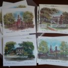 Bright of America Note Cards Vintage Lot 11 Moore House Independence Hall Old North Church