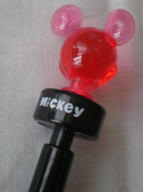 Mickey Mouse Pen Light Up Disneyland Red Black Vintage