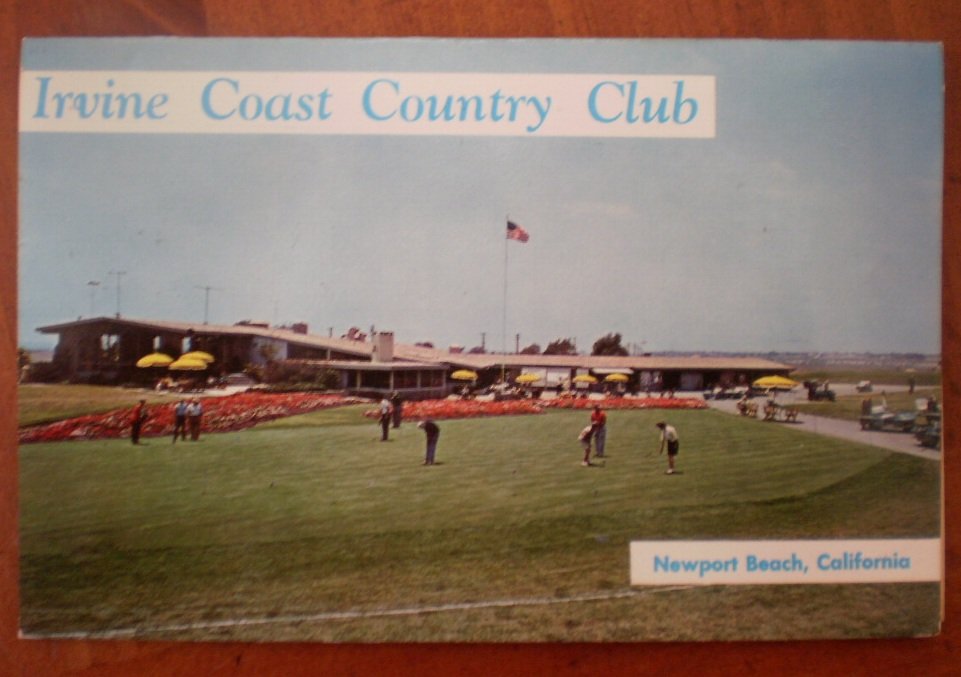 Vintage Golf Scorecard Irvine Coast Country Club Newport Beach CA Score