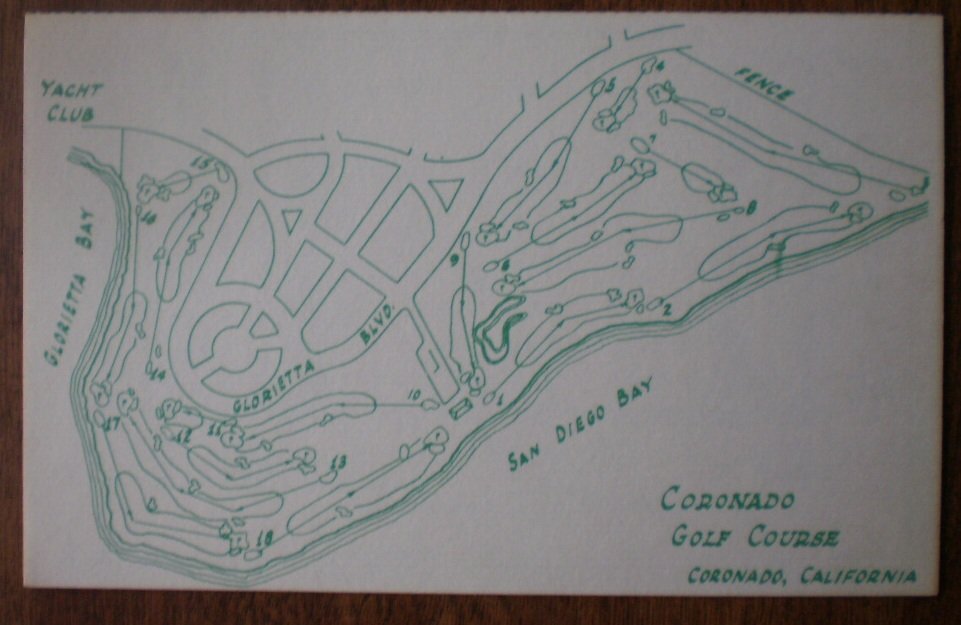 Vintage Golf Scorecard Coronado Golf Course San Diego CA score card Vintage Golf Scorecard Coronado Golf Course San Diego CA score card