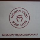 Vintage Golf Scorecard Mission Viejo Golf Club CA score card