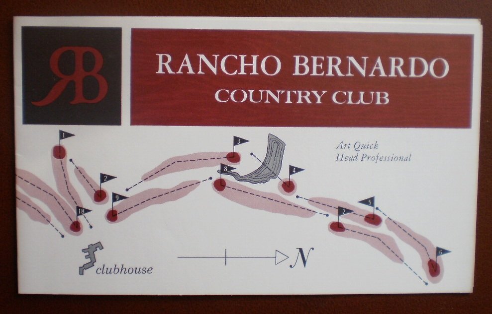 Vintage Golf Scorecard Rancho Bernardo Country Club CA score card