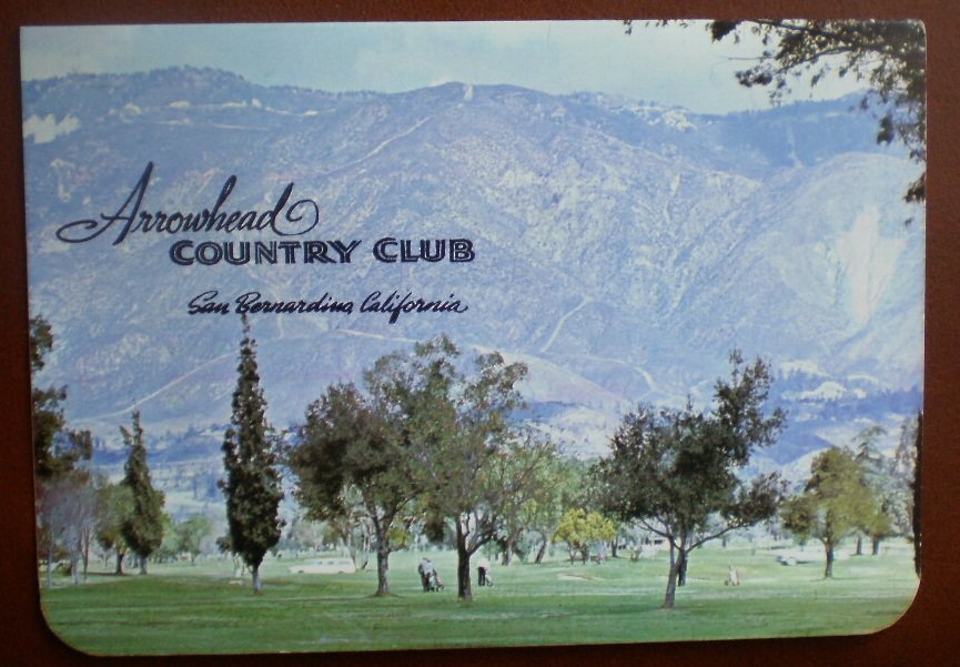 Vintage Golf Scorecard Arrowhead Country Club San Bernardino CA score card