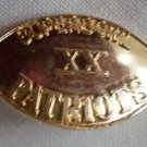 Super Bowl XX Pin Patriots Goldtone Football Lapel vintage 1986