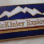 McKinley Explorer Pin Mount Alaska Enamel Goldtone Metal Vintage
