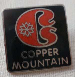 Copper Mountain Ski Resort Pin Colorado Vintage Enamel silvertone Metal