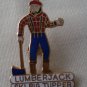 Lumberjack Ski Big Tupper New York Vintage Enamel Goldtone Metal