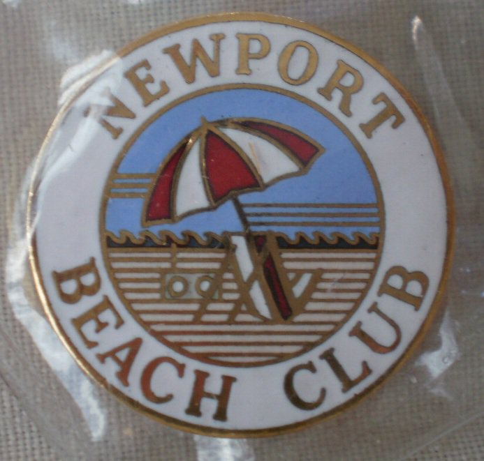 Newport Beach Club Pin California Pinnacle Designs Enamel Goldtone Metal